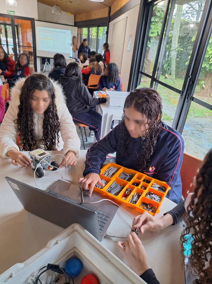 Students producing stop-motion animation